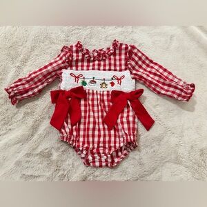 Baby Girl Holiday Christmas Onesie Size 6-12 Months